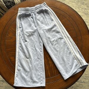 Adidas Blue and White Joggers with Classic Stripes